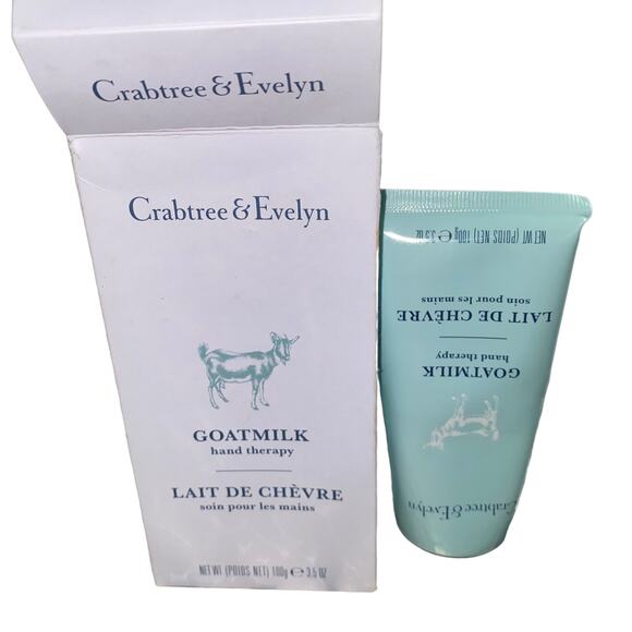 CRABTREE & EVELYN Goat Milk Hand Therapy Cream FSz  *NEW BOXED* Minor Box Damage - Picture 1 of 7